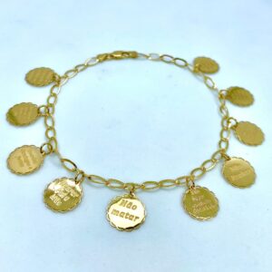 Pulseira  Dez Mandamentos em Ouro 18k