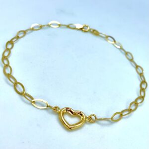 Pulseira Love em Ouro 18k c/Elos Ovais