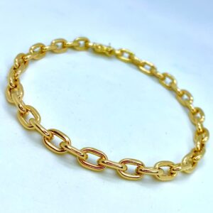 Pulseria Masculina em Ouro 18k c/Elos Cadeado