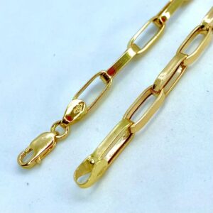 Pulseira Masculina em Ouro 18k c/Elos Ovais