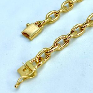 Pulseira Masculina em Ouro 18k c/Elos Cadeado