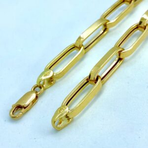 Pulseira Masculina em Ouro 18k c/Elos Ovais