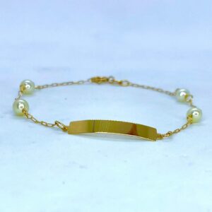 Pulseira em Ouro 18k C/Perólas