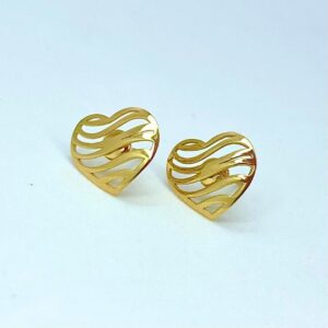 Par de Brincos Love em Ouro 18k