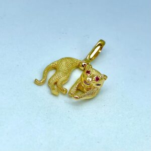 Pingente Pantera em Ouro 18k c/Zircônias