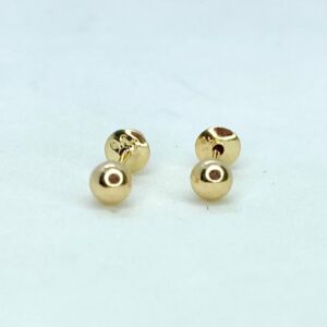 Par de Brincos em Ouro 18k c/Esferas