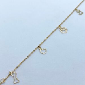 Pulseira Pets em Ouro 18k c/Pingentes