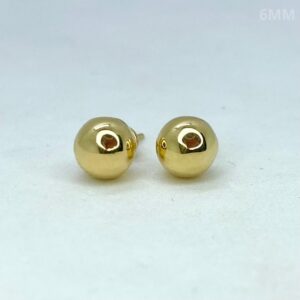 Par de Brincos Esferas em Ouro 18k - 6MM