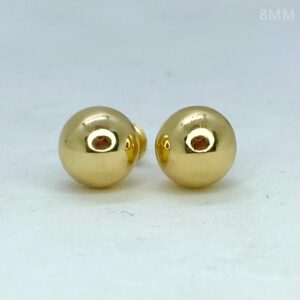 Par de Brincos Esferas em Ouro 18k - 8MM