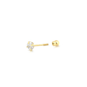 Brinco Piercing c\ Zircônia em Ouro 18k