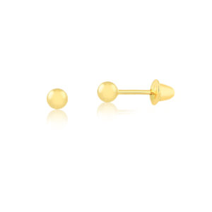 Par de Brincos Esfera 2,5 mm- Ouro 18k