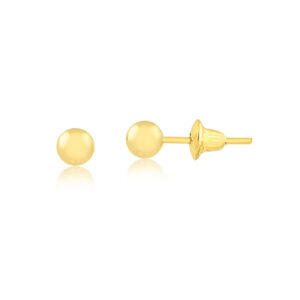 Par de Brincos Esfera 3 mm- Ouro 18k