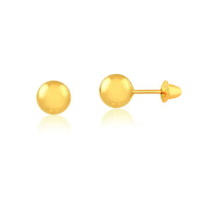 Par de Brincos Esfera 4 mm- Ouro 18k