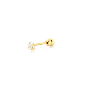 Brinco Piercing c\ Zircônia em Ouro 18k