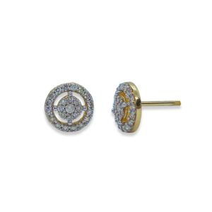 Brincos Circle em Ouro Amarelo 18k c/Diamantes