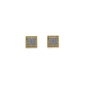 Brincos Square em Ouro Amarelo 18k c/Diamantes