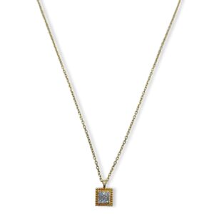 Colar Square em Ouro Amarelo 18k c/Diamantes