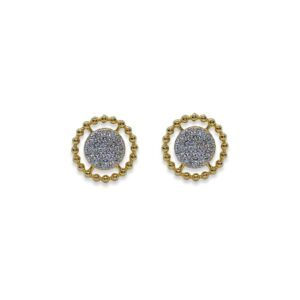 Brincos Circle em Ouro Amarelo 18k c/Diamantes