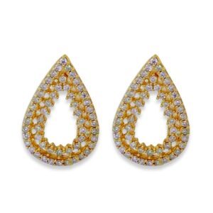 Brincos Gota em Ouro Amarelo 18k c/Diamantes