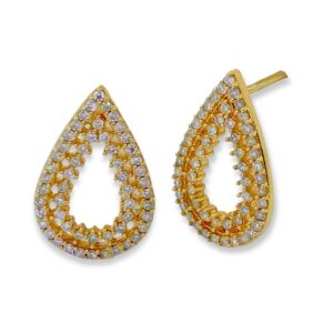 Brincos Gota em Ouro Amarelo 18k c/Diamantes