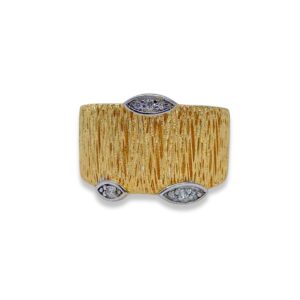 Anel em Ouro Amarelo 18k c/Diamantes