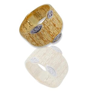 Anel em Ouro Amarelo 18k c/Diamantes