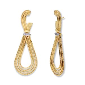 Brincos em Ouro Amarelo 18k c/Diamantes