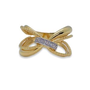 Anel em Ouro Amarelo 18k c/Diamantes