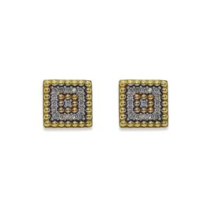 Brincos Square em Ouro Amarelo 18k c/Diamantes