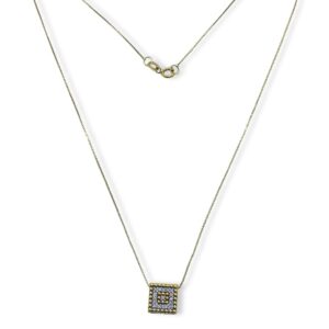 Colar Square em Ouro Amarelo 18k c/Diamantes