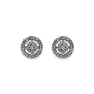 Brincos Circle em Ouro Amarelo 18k c/Diamantes