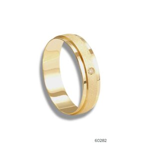 Aliança em Ouro 18k 5mm c/Zircônia - 60282