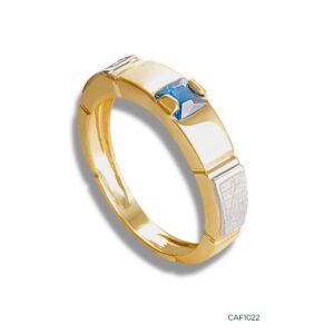 Anel de Formatura em Ouro 18k c/Zircônias - CAF1022