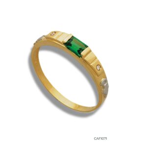 Anel de Formatura em Ouro 18k c/Zircônias - CAF1071