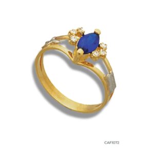 Anel de Formatura em Ouro 18k c/Zircônias - CAF1072