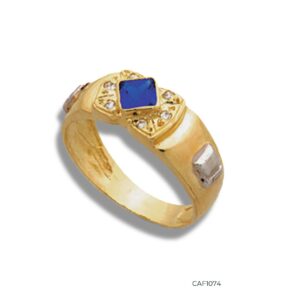 Anel de Formatura em Ouro 18k c/Zircônias - CAF1074