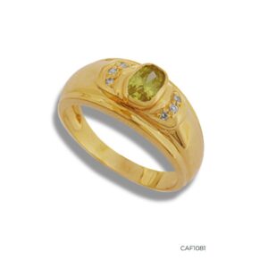 Anel de Formatura em Ouro 18k c/Zircônias - CAF1081