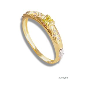 Anel de Formatura em Ouro 18k c/Zircônias - CAF1088