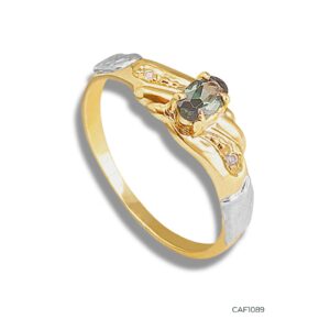 Anel de Formatura em Ouro 18k c/Zircônias - CAF1089