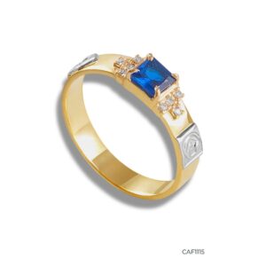 Anel de Formatura em Ouro 18k c/Zircônias - CAF1115