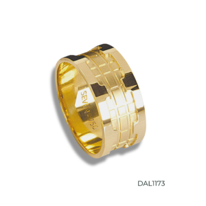 Aliança em Ouro Amarelo 18k 9mm - DAL1173